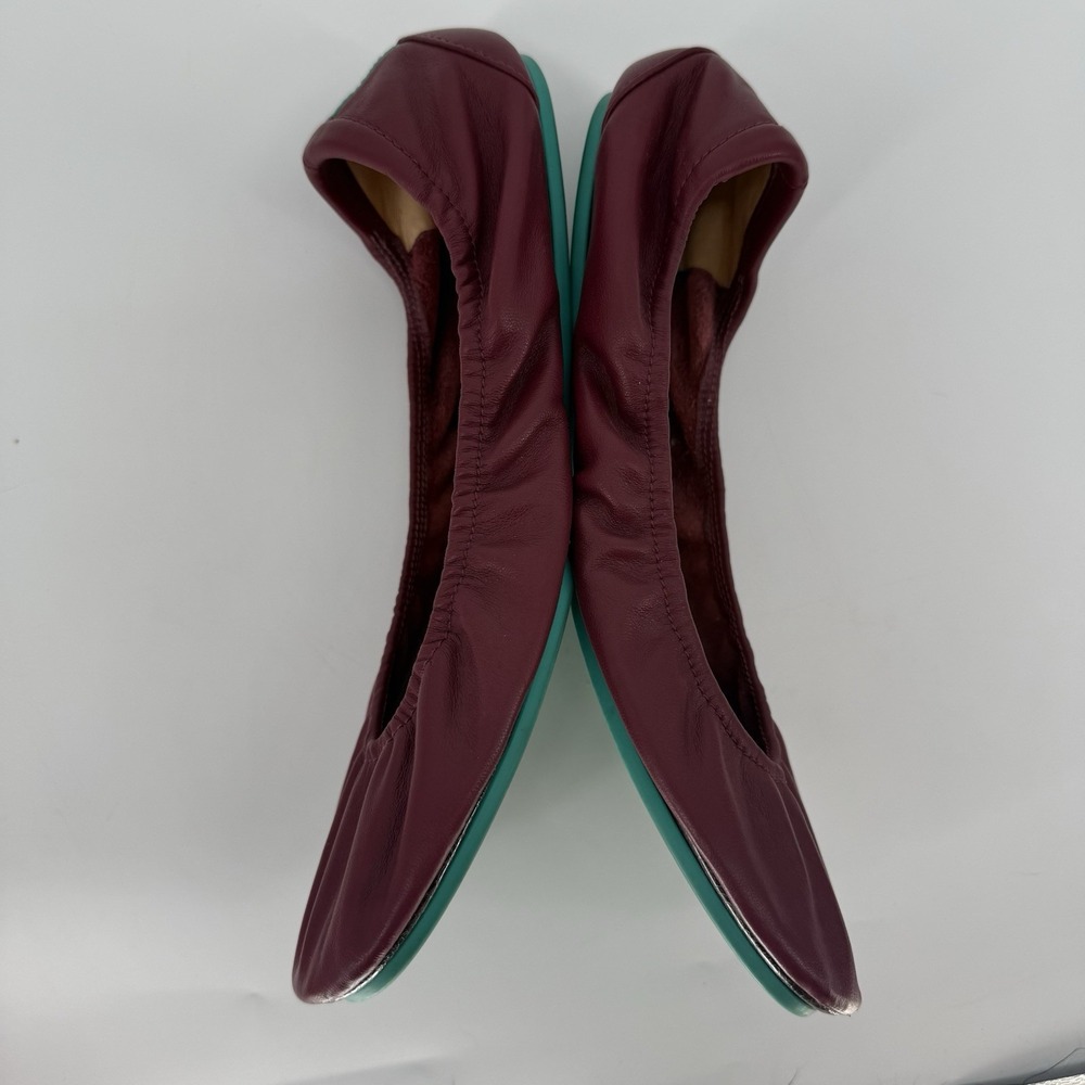 TIEKS GARVELLI BALLET FLAT, ROUND TOE, LEATHER BURGUNDY CLASSIC SIZE 11 - Picture 5 of 8